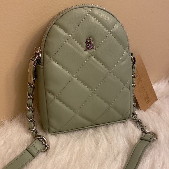 NWT Steve Madden (btaluli) Quilted Double Zip Mini Crossbody - Picture 2 of 8